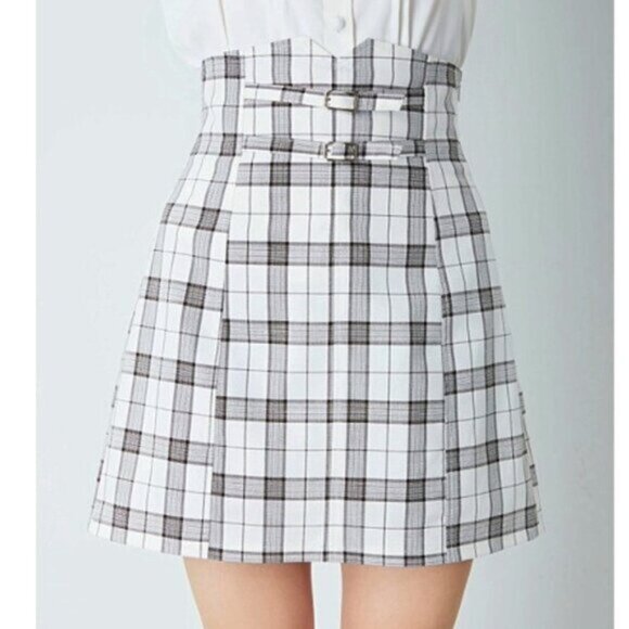 ANK ROUGE hime gyaru plaid buckle detail sukapan skirt - Picture 2 of 10